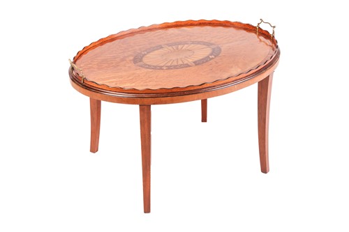 Lot 236 - A 19th-century oval West Indian satinwood...