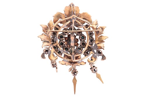 Lot 55 - A Victorian diamond-set stomacher brooch cum...