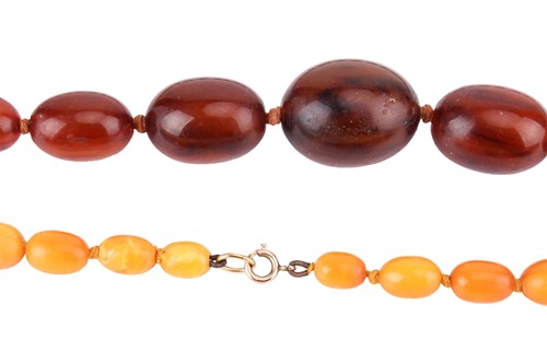 Lot 10 - Two beaded necklaces; to include a...