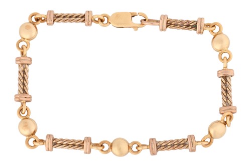 Lot A fancy link bracelet, comprising a series of...