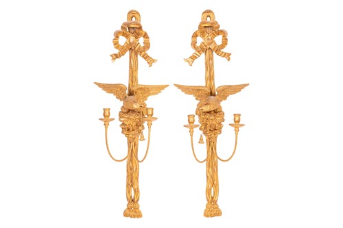 Lot 324 - A pair of decorative George III-style giltwood...