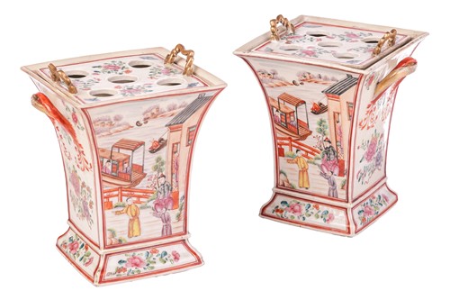 Lot 114 - A pair of Chinese Famille Rose porcelain,...