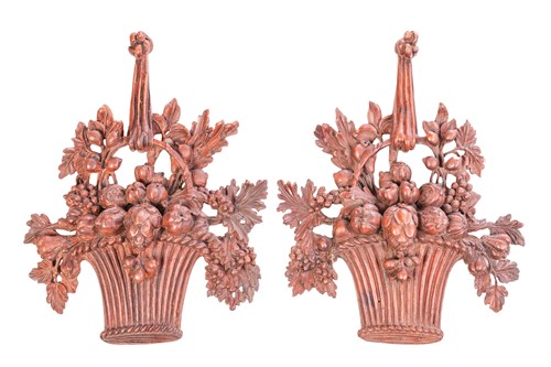 Lot A pair of decorative 18th century style carved...