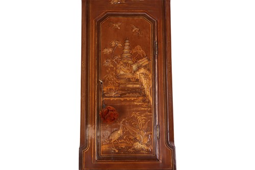 Lot 301 - A 19th century chinoiserie tavern clock, with...