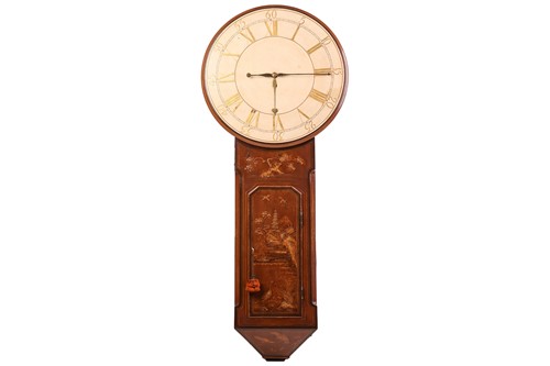 Lot 301 - A 19th century chinoiserie tavern clock, with...