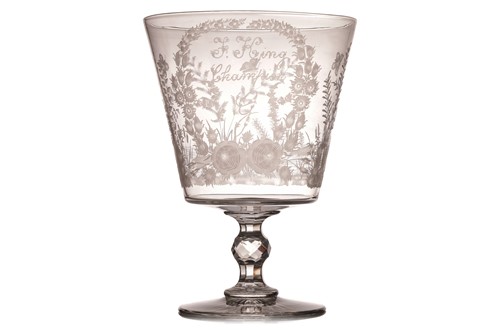 Lot 345 - An oversized 19th century glass trophy, with...