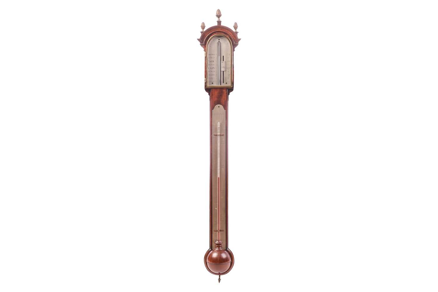 Lot 305 - A George III mahogany stick barometer, by J....