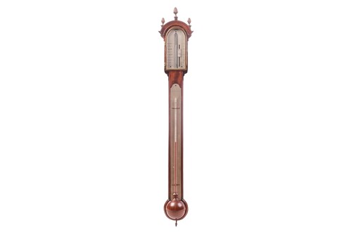 Lot 305 - A George III mahogany stick barometer, by J....