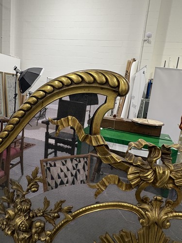 Lot 190 - A Louis V style gilt metal fire screen, with...