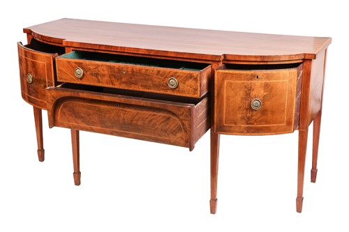 Lot 225 - A George III bow break fronted breakfast...