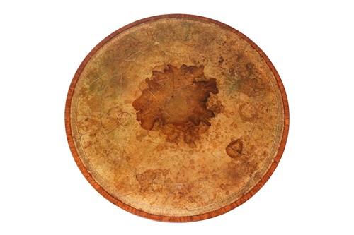 Lot 217 - A George III mahogany revolving circular drum...