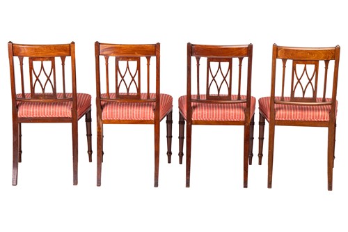 Lot 186 - A long set of fourteen Regency mahogany dining...