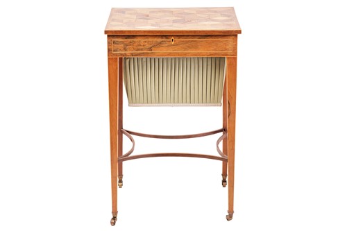 Lot 268 - A George III rosewood and specimen parquetry...