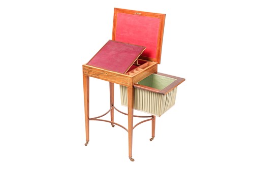 Lot 268 - A George III rosewood and specimen parquetry...