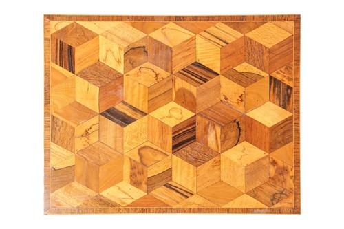Lot 268 - A George III rosewood and specimen parquetry...