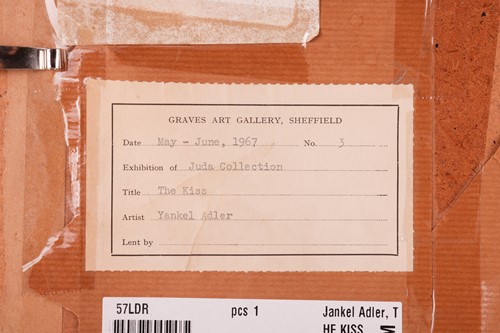 Lot 86 - Jankel Adler (Polish 1895-1949) The Kiss...