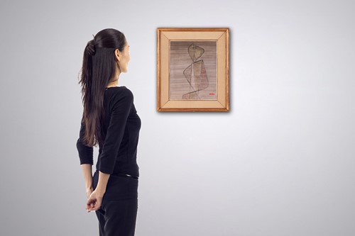 Lot 86 - Jankel Adler (Polish 1895-1949) The Kiss...