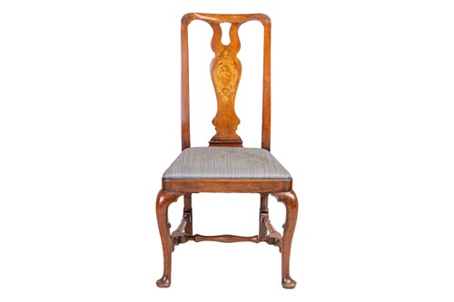 Lot 189 - An early 18th-century walnut side chair with a...