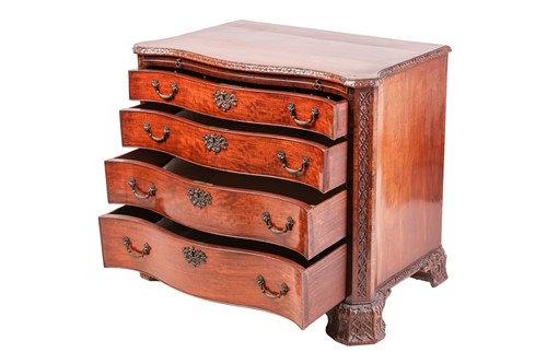 Lot 219 - A George III mahogany serpentine dressing...