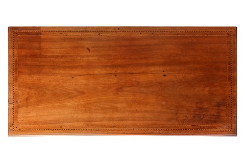 Lot 220 - A George III parquetry inlaid mahogany...