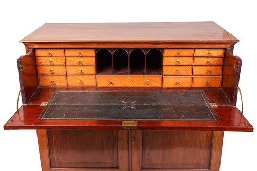 Lot 220 - A George III parquetry inlaid mahogany...