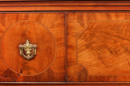Lot 220 - A George III parquetry inlaid mahogany...