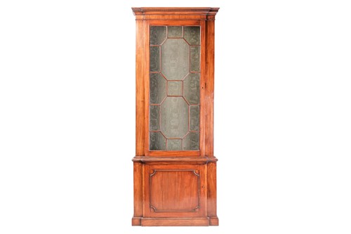 Lot 228 - A Victorian narrow pillar bookcase, with an...