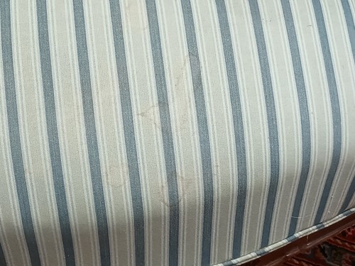 Lot 218 - A French walnut upholstered armchair and...