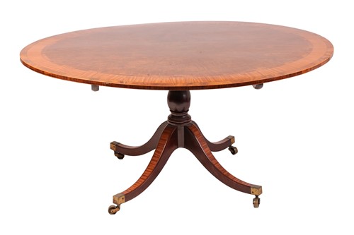 Lot 254 - A George III oval mahogany snap-top breakfast...