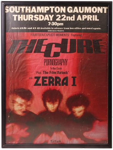 Lot 461 - The Cure: Signed Pornography Tour poster, from...