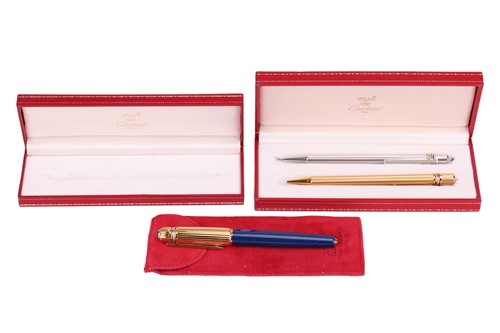 Lot 242 - Cartier - a collection of pens; to include a...