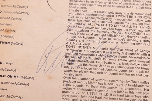 Lot 105 - The Beatles: With The Beatles, Autographed...