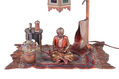 Lot 309 - An Austrian cold-painted figure of a carpet...