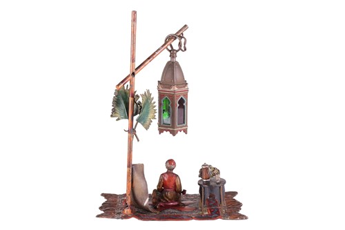 Lot 309 - An Austrian cold-painted figure of a carpet...