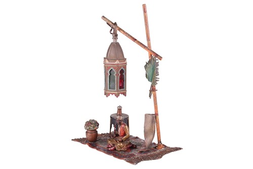 Lot 309 - An Austrian cold-painted figure of a carpet...