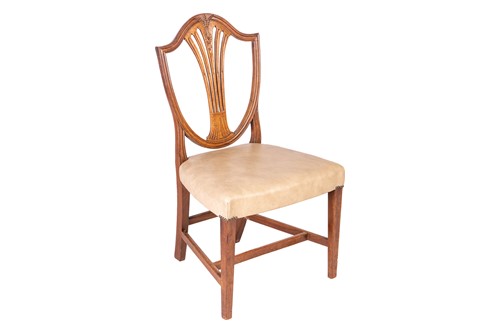 Lot 192 - A George III mahogany ladder back carver chair,...