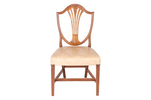 Lot 192 - A George III mahogany ladder back carver chair,...