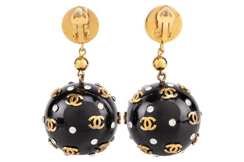 Lot 148 - Chanel - a pair of swing earrings, each...