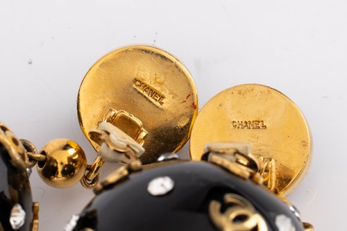 Lot 148 - Chanel - a pair of swing earrings, each...