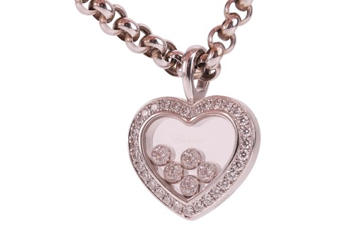 Lot 16 - Chopard - a 'Happy Diamonds' heart pendant on...