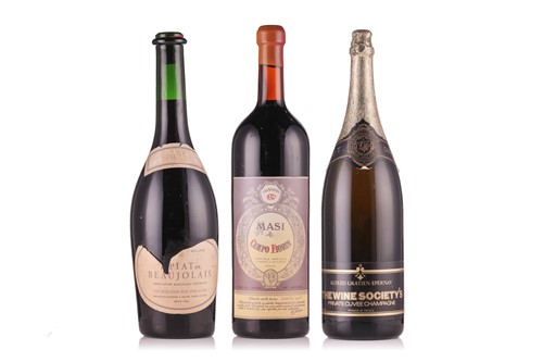 Lot 377 - Three vintage Double Magnum bottles,...