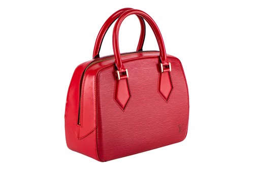 Lot 241 - Louis Vuitton - a Sablon handbag in red Epi...