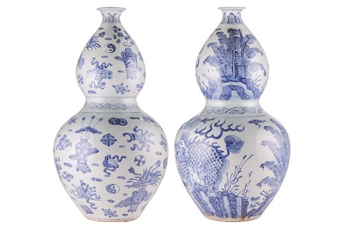 Lot A large and impressive matched pair of Chinese...