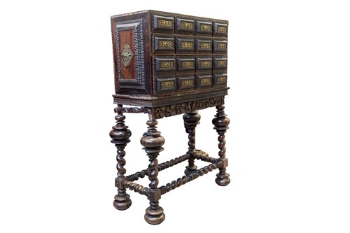 Lot 258 - An 18th century Indo -Portuguese rosewood...