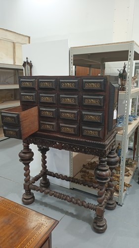 Lot 258 - An 18th century Indo -Portuguese rosewood...