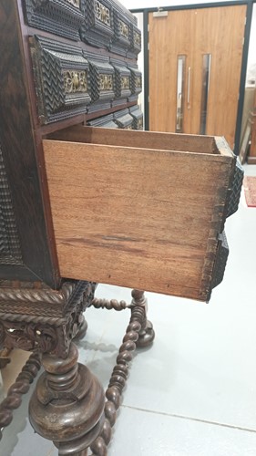 Lot 258 - An 18th century Indo -Portuguese rosewood...