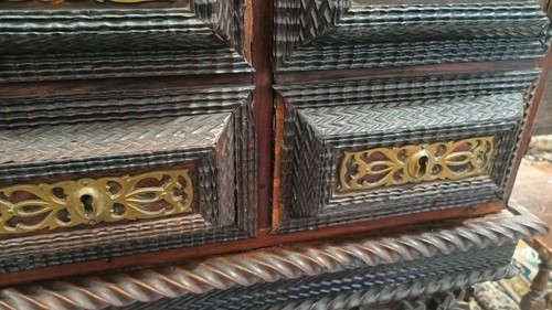 Lot 258 - An 18th century Indo -Portuguese rosewood...