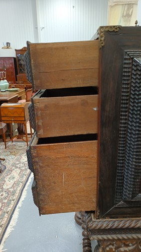 Lot 258 - An 18th century Indo -Portuguese rosewood...