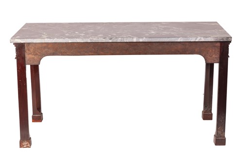 Lot 256 - An 18th-century marble-topped Chippendale...