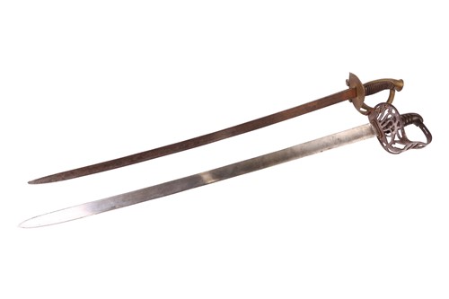 Lot 363 - A 19th century Heavy cavalry sword and...